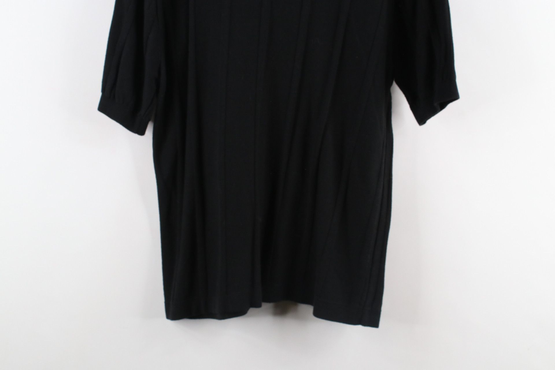 Vintage Vintage 90s Streetwear Silk Blend Knit Collared Polo Black Size US M / EU 48-50 / 2 - 7 Thumbnail