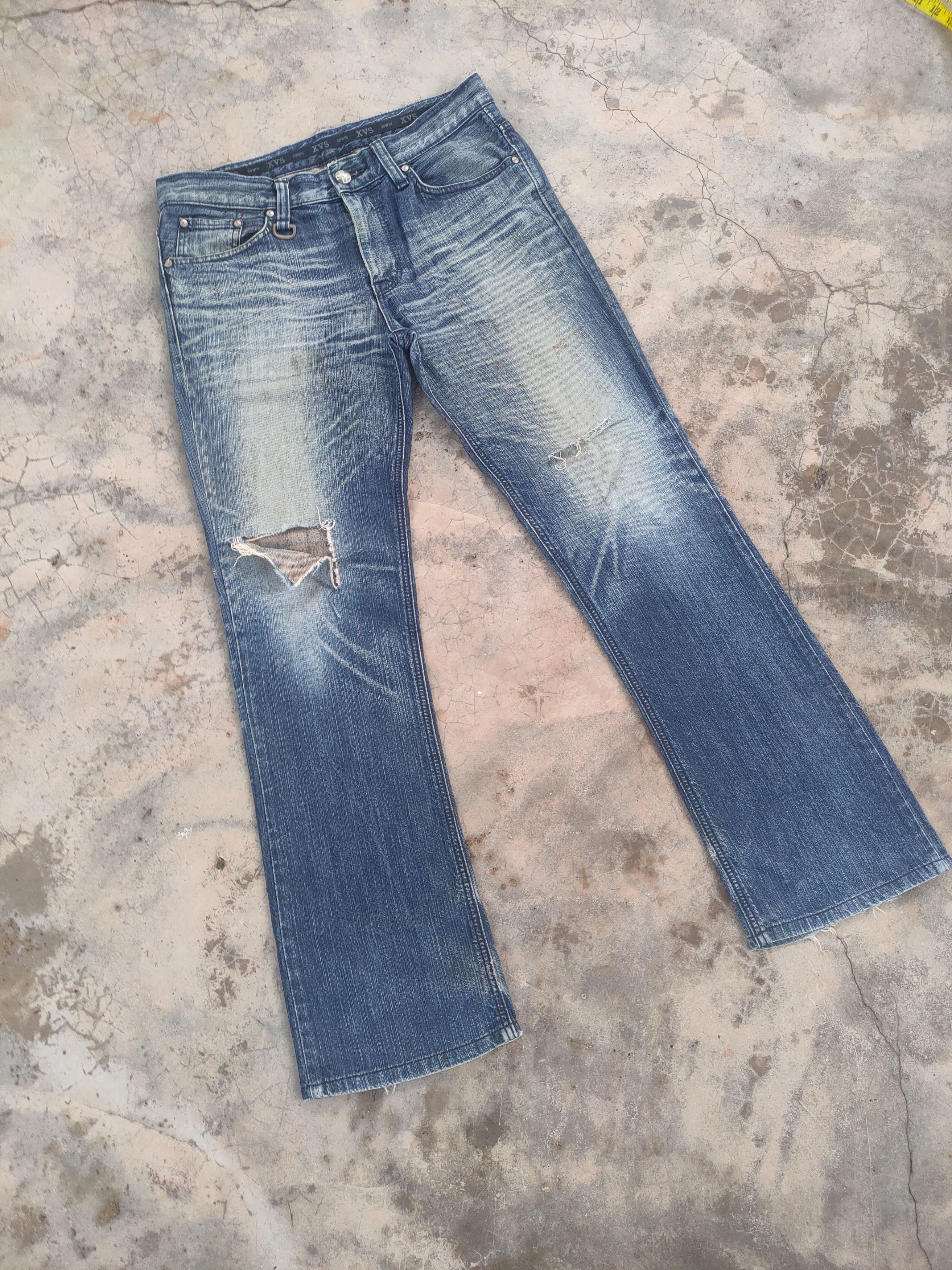 Edwin × Jean VINTAGE EDWIN FLARE DISTRESSED JEANS DENIM PANTS Size US 35 - 1 Thumbnail