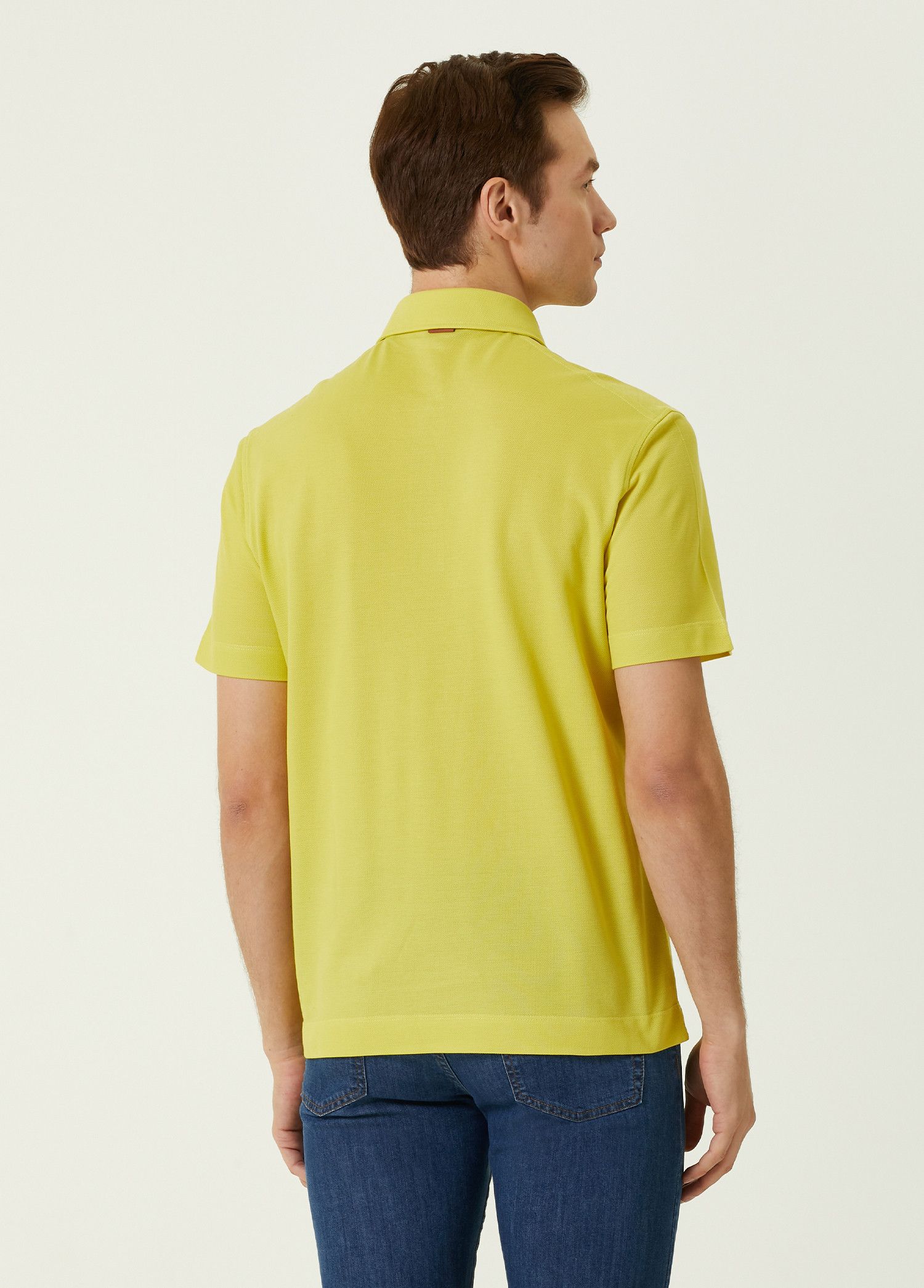 Ermenegildo Zegna ZEGNA solid yellow cotton polo shirt 54 XL authentic Size US XL / EU 56 / 4 - 3 Thumbnail