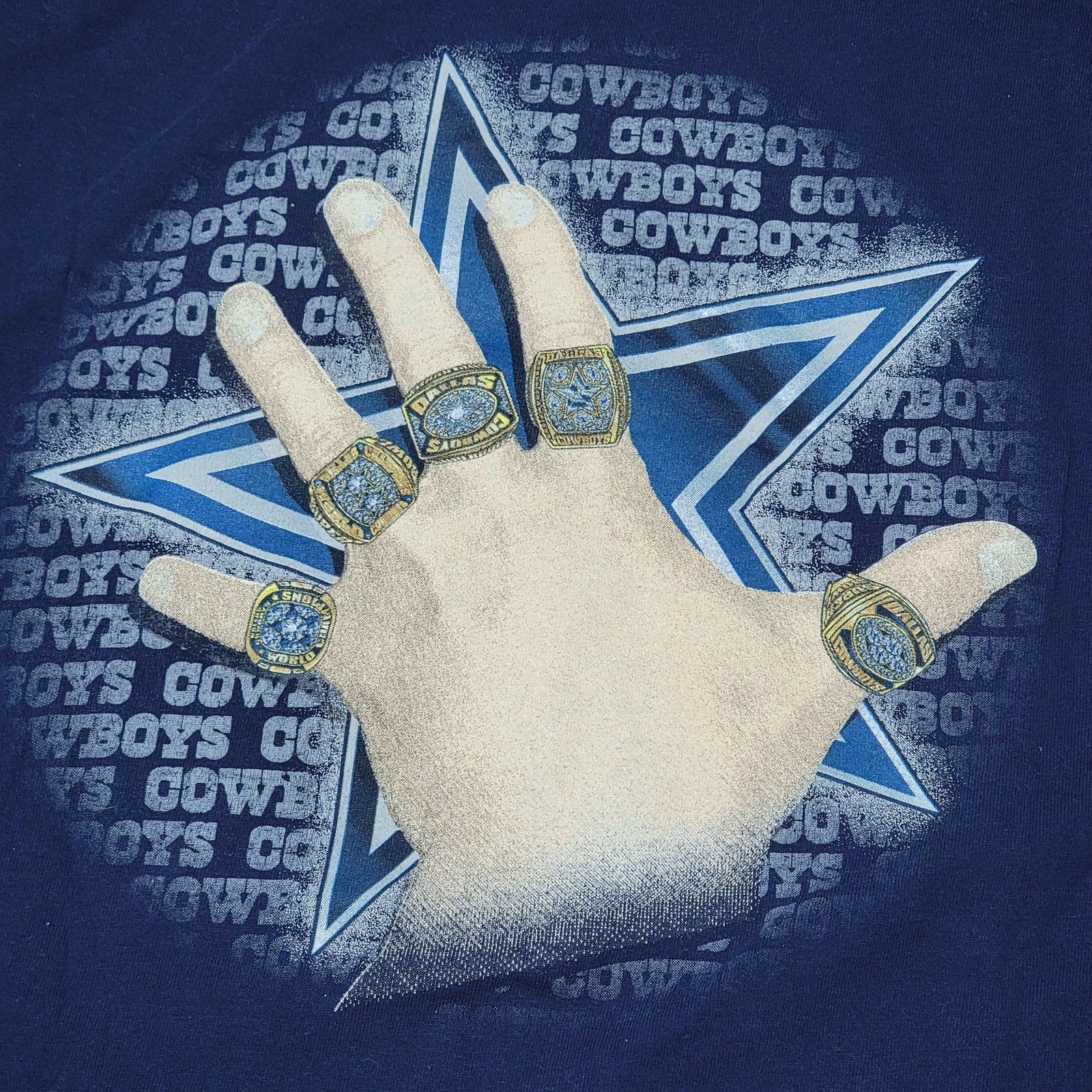 Reebok VTG Reebok Dallas Cowboys Unisex Tee "Talk To The Hand" -Med Size US M / EU 48-50 / 2 - 2 Thumbnail