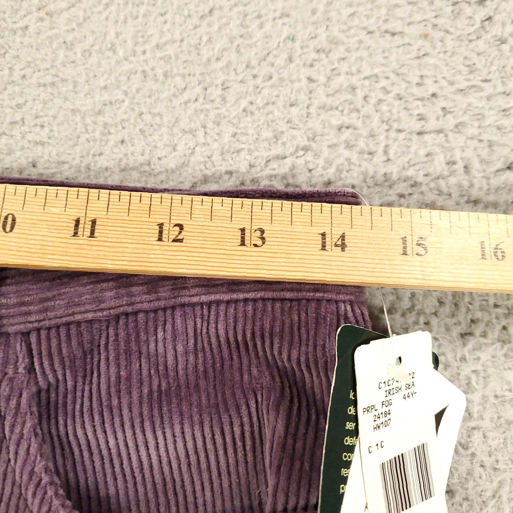 Ralph Lauren VINTAGE? New Ralph Lauren Corduroy Pants Womens 6 Purple Classic Straight NWT LRL Size 28" / US 6 / IT 42 - 2 Thumbnail