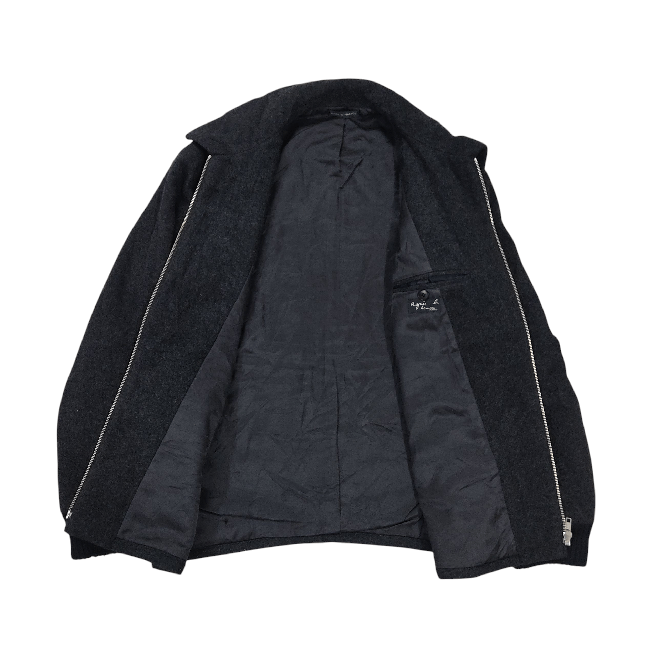 agnes b. Agnes B. Homme Paris Dark Grey Wool Jacket Size US M / EU 48-50 / 2 - 7 Thumbnail
