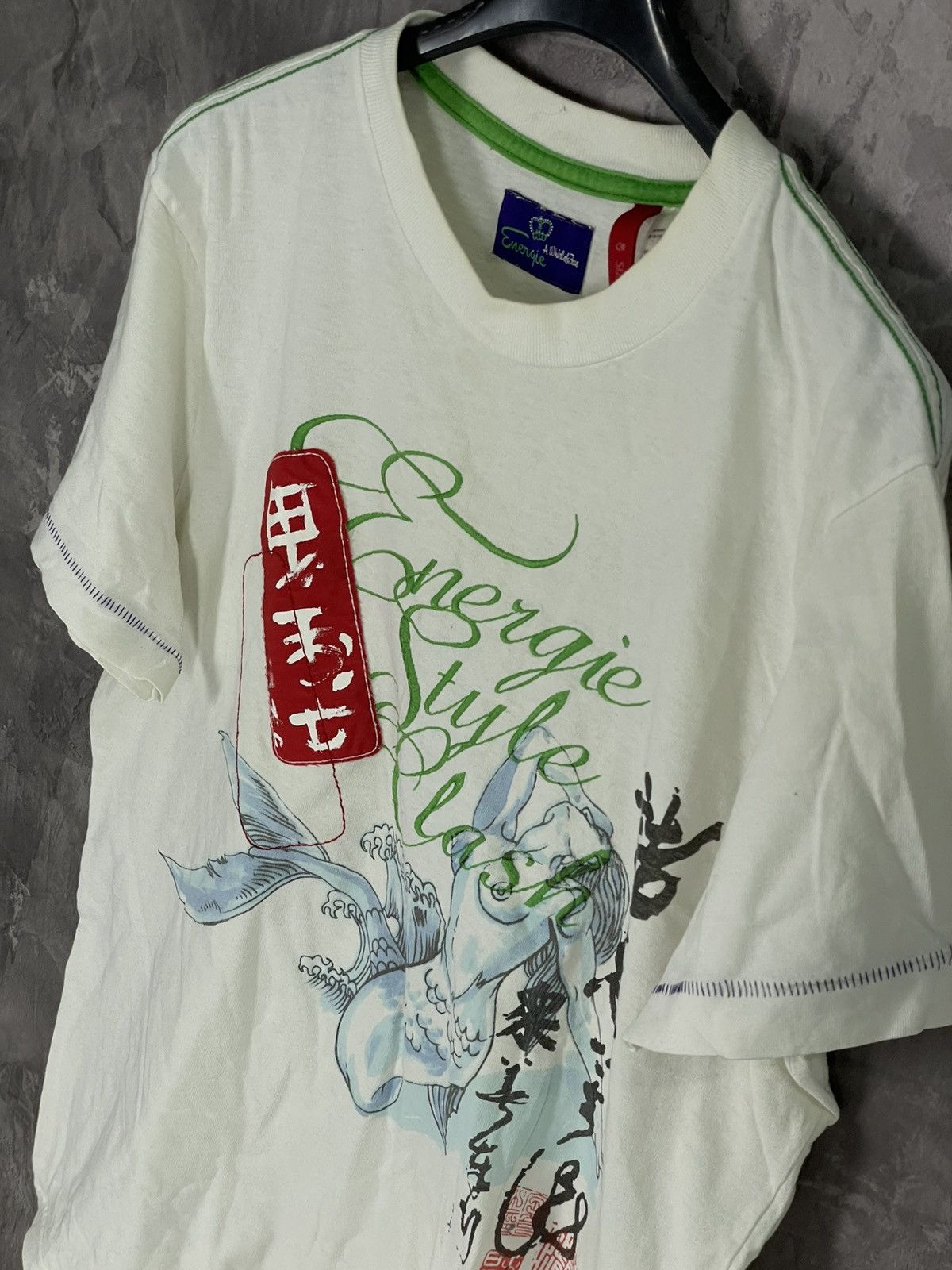 Energie × Vintage Vintage Energie by Miss Sixty Avant Garde T Shirt Size US L / EU 52-54 / 3 - 6 Thumbnail