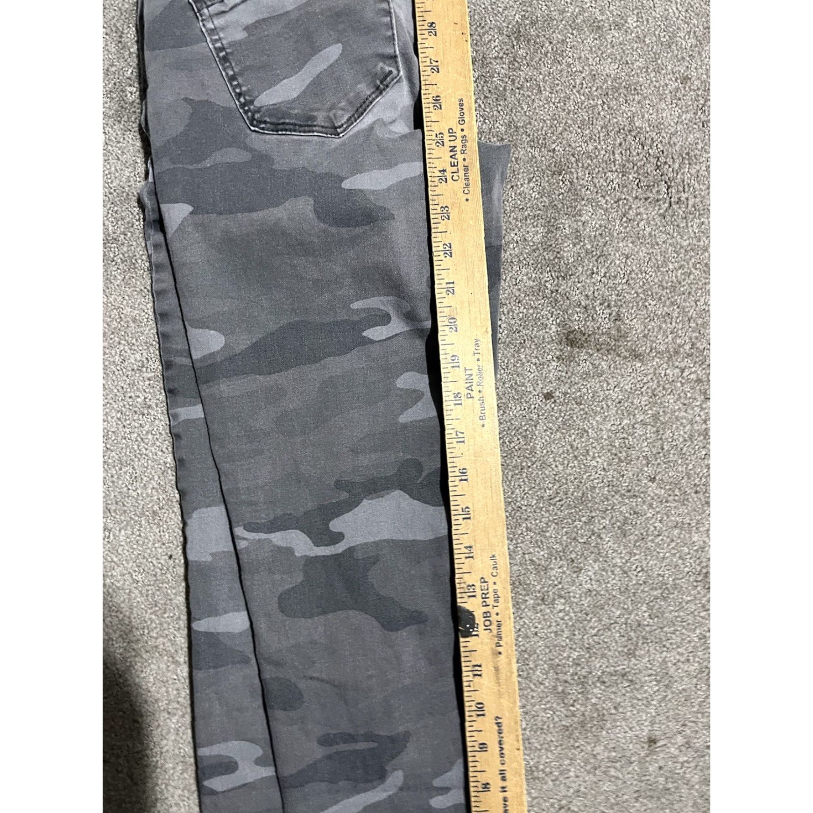 Vintage Democracy Ab Technology Mid Rise Skinny Gray Camo Stretch Jeans Size 6 Women Size 28" / US 6 / IT 42 - 7 Thumbnail