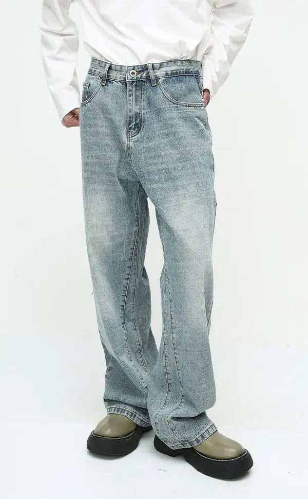 Japanese Brand Etsuko x Miku Classic vintage washed wide-leg loose jeans Size US 32 / EU 48 - 2 Thumbnail