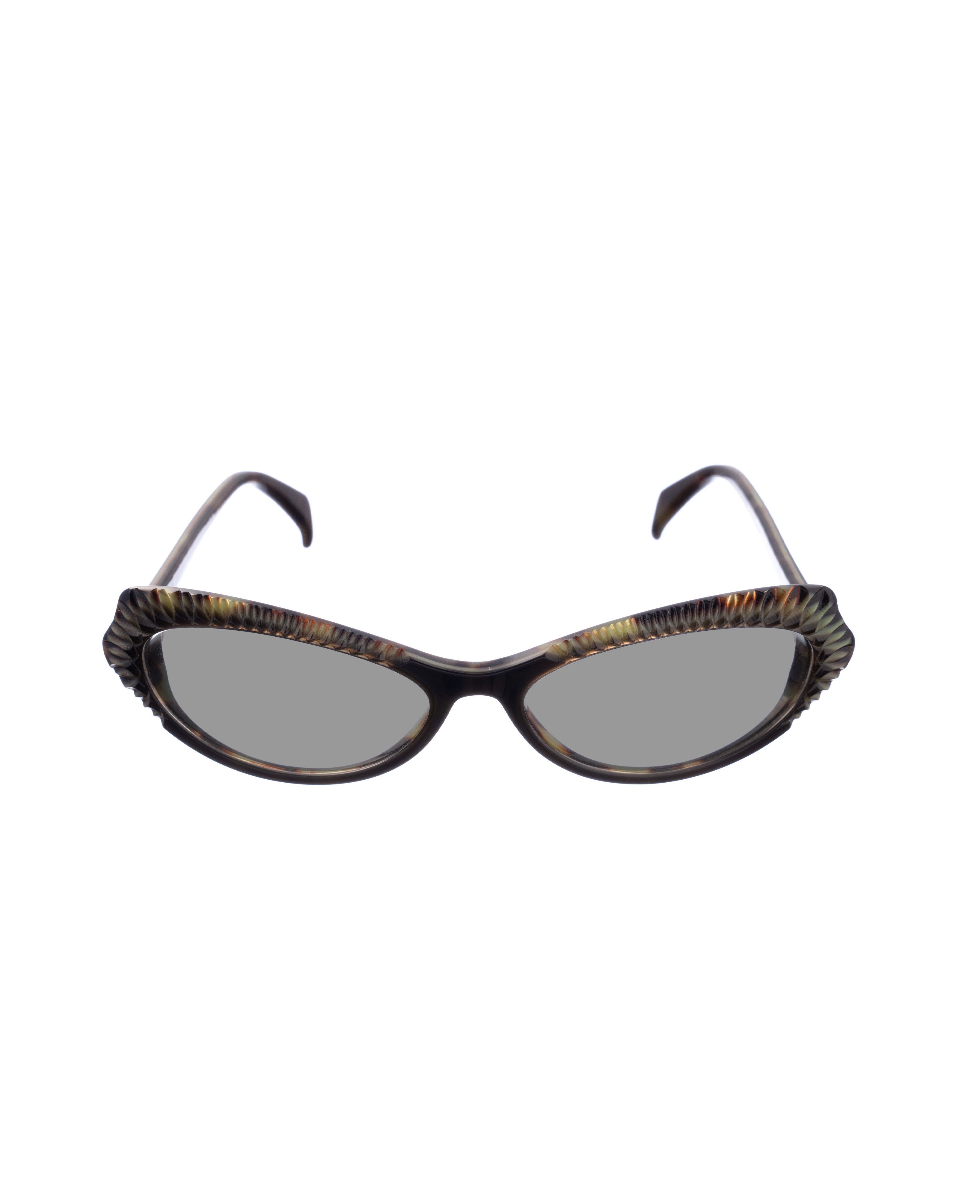 Alexander McQueen Alexander McQueen '90s Havana 3D Cat-Eye Sunglasses Size ONE SIZE - 1 Thumbnail