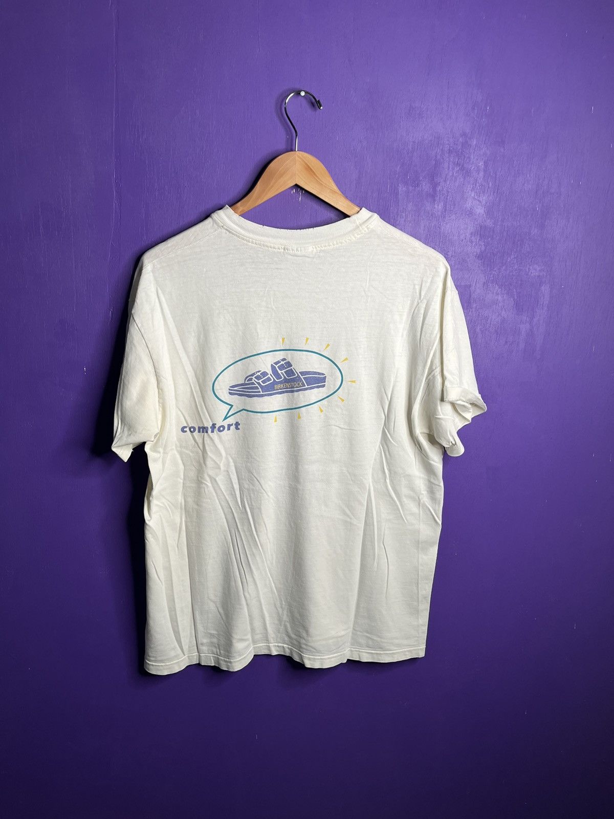 Birkenstock Vintage 90s Birkenstock comfort promo t-shirt Size US M / EU 48-50 / 2 - 2 Thumbnail