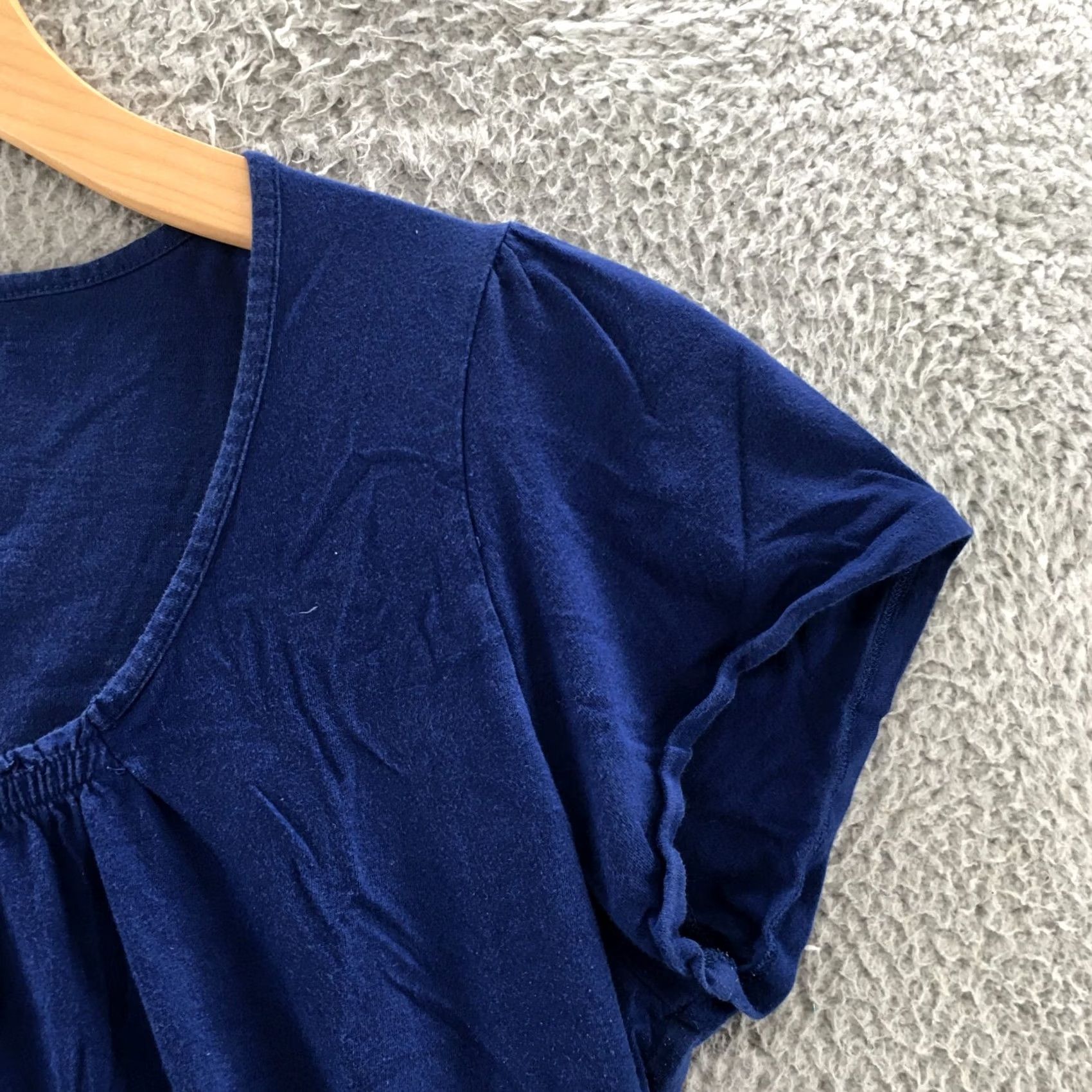 Nautica Nautica Cap Sleeve Blouse Top Womens XL Blue Cotton Pullover Casual Shirt/Blouse Womens XL Blue Cotton Navy? Size XL / US 12-14 / IT 48-50 - 3 Thumbnail
