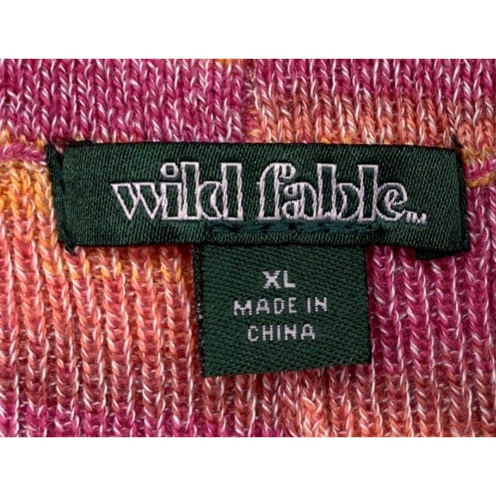Vintage NEW Wild Fable Misses/Teens Pants XL Stretch Soft Plumb Purple Orange Stripe NWT Size 40" / US 18 - 7 Thumbnail