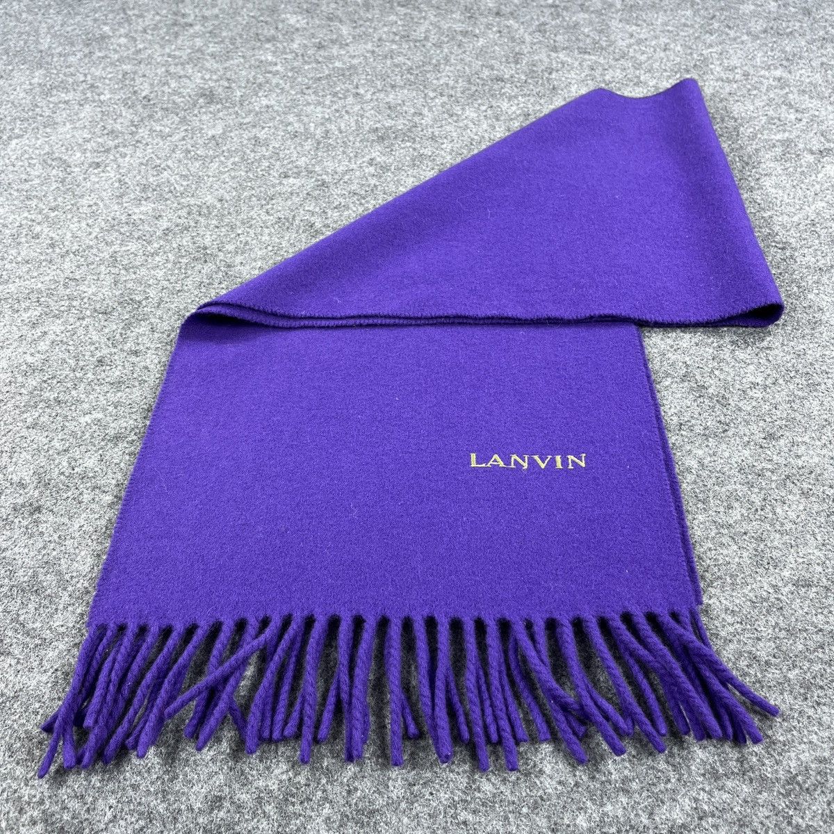 Lanvin Vintage Purple Lanvin Scarf / Muffler / Neckwear T1186 Size ONE SIZE - 3 Thumbnail