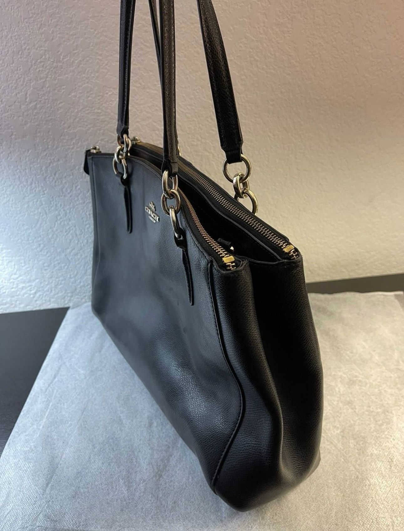 Coach Coach Black Leather Large Christie Carryall Satchel Size ONE SIZE - 4 Thumbnail