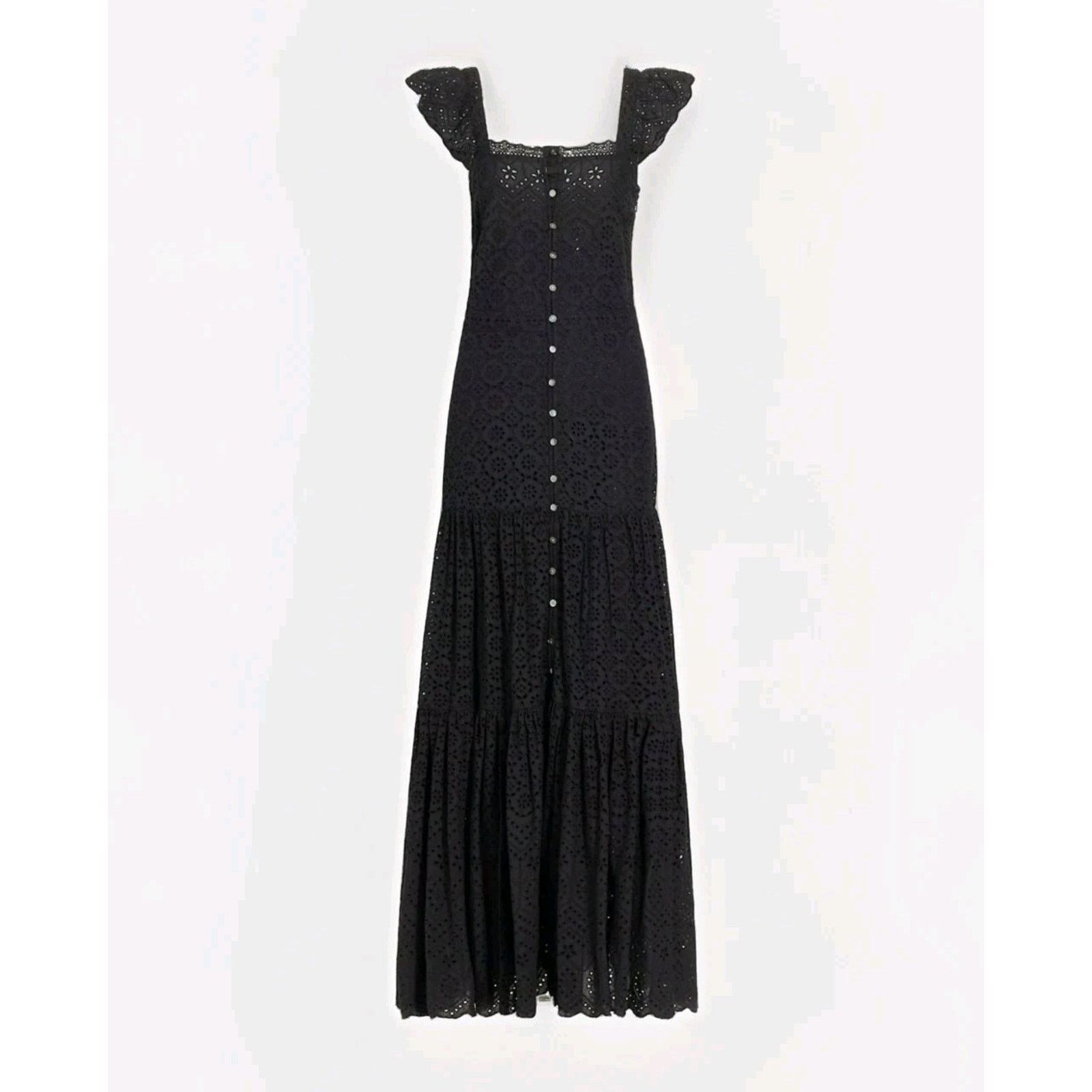Veronica Beard Veronica Beard Aislin Eyelet Cotton Tiered Maxi Long Dress10 Size L / US 10 / IT 46 - 6 Thumbnail
