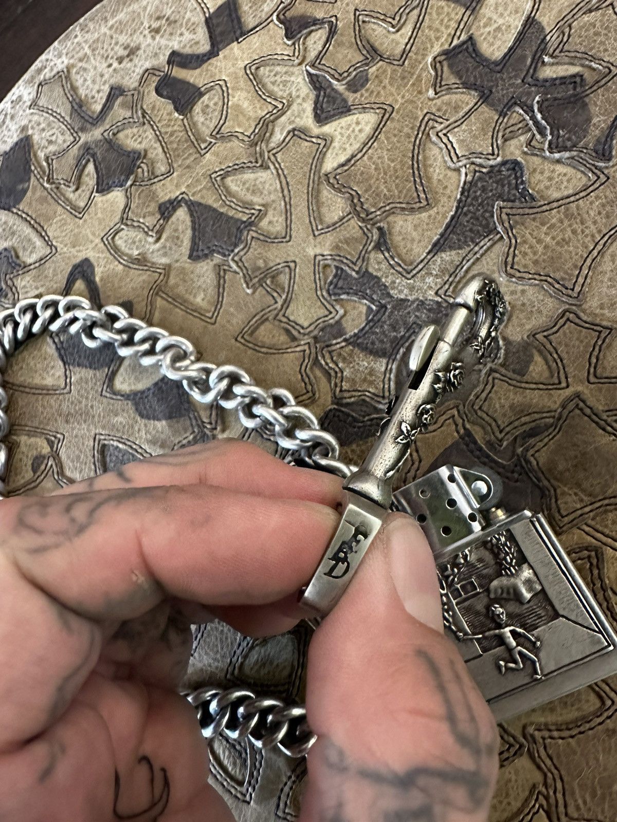Enfants Riches Deprimes ERD 1/3 BEDROOM BURNING LIGHTER WALLET CHAIN ZIPPO HANDMADE Size ONE SIZE - 4 Thumbnail