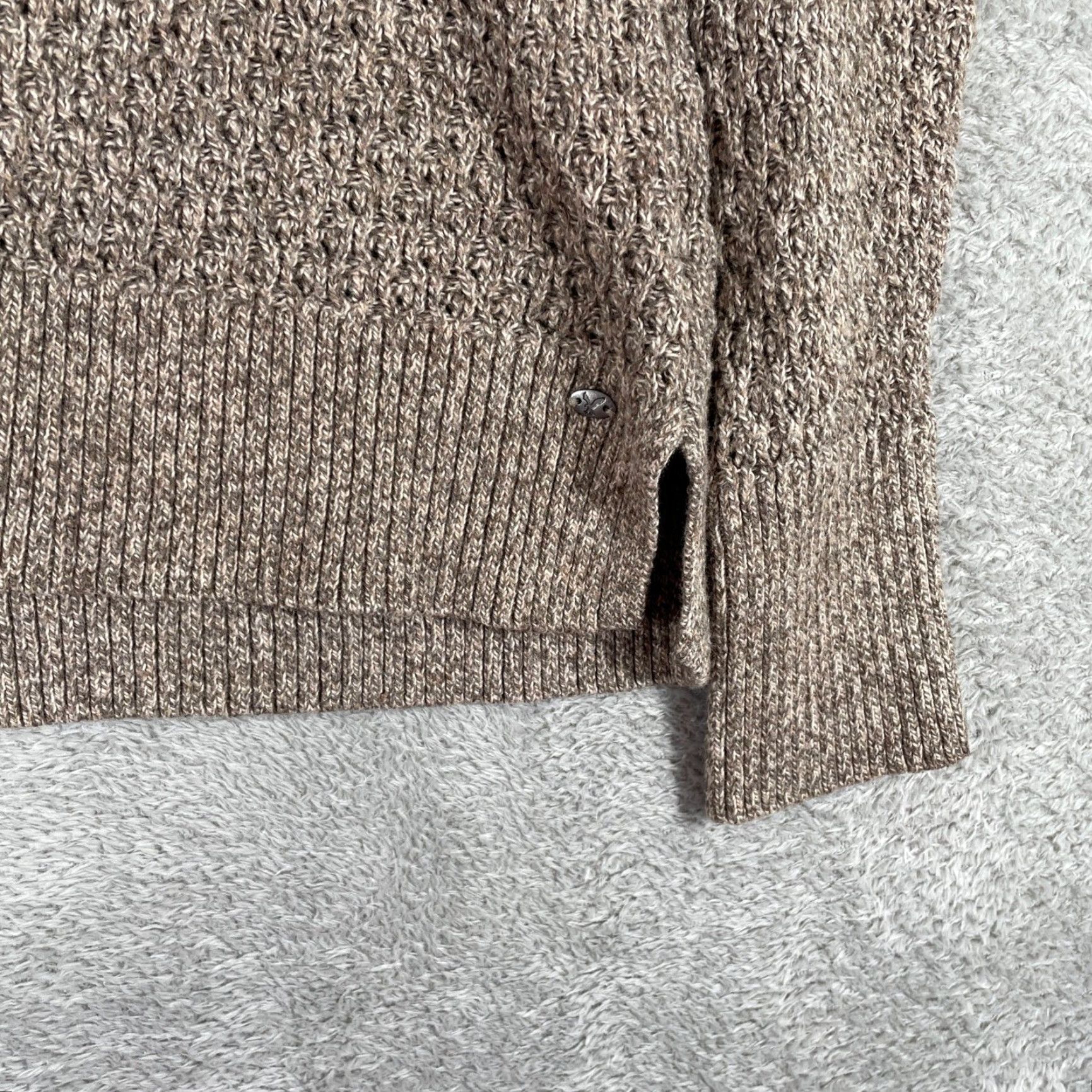 American Eagle Outfitters VINTAGE American Eagle Sweater Womens M Brown V Neck Marled Knit Textured Pullover Size M / US 6-8 / IT 42-44 - 4 Thumbnail