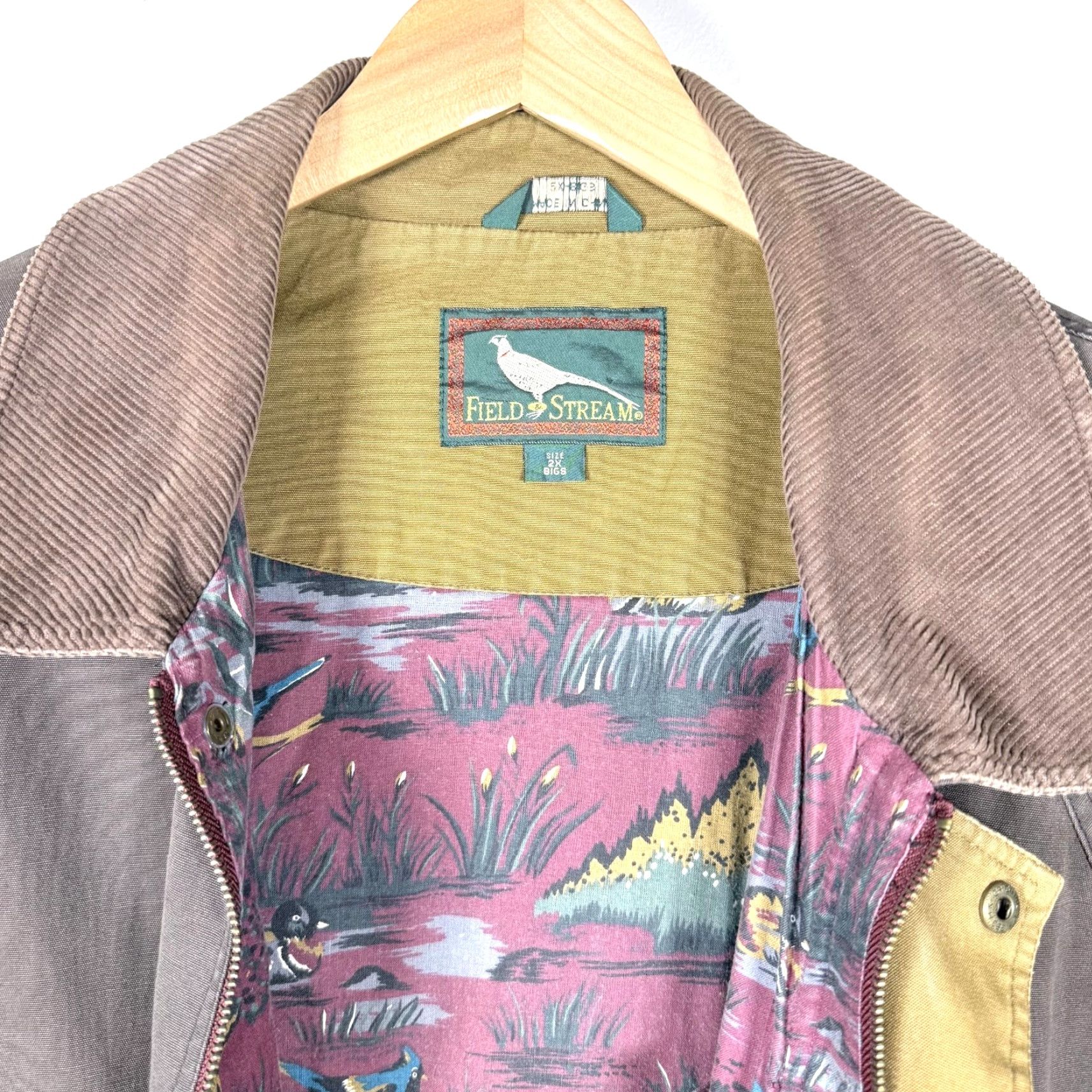 Vintage VINTAGE Field & Stream Bomber Jacket Men's 2XL Gray Corduroy Collar Full Zip Jacket Size US XXL / EU 58 / 5 - 5 Thumbnail