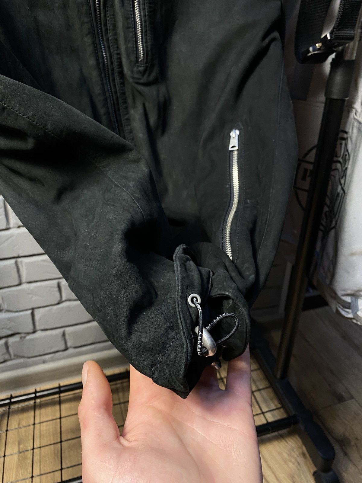 Allsaints AllSaints Mell Black Hooded Leather Jacket Size XS Mens Size US XS / EU 42 / 0 - 5 Thumbnail