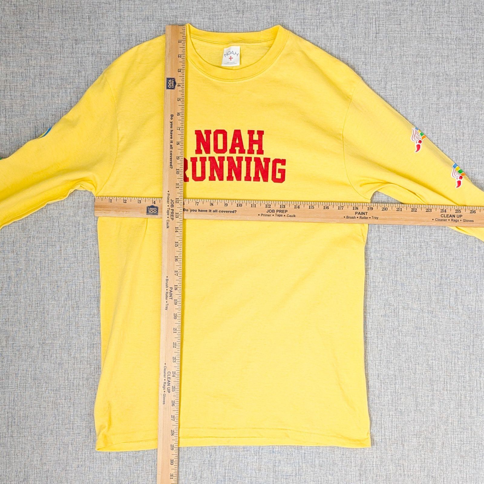 Noah NOAH T-Shirt Running Club Print In Yellow cotton Medium Size US M / EU 48-50 / 2 - 9 Thumbnail