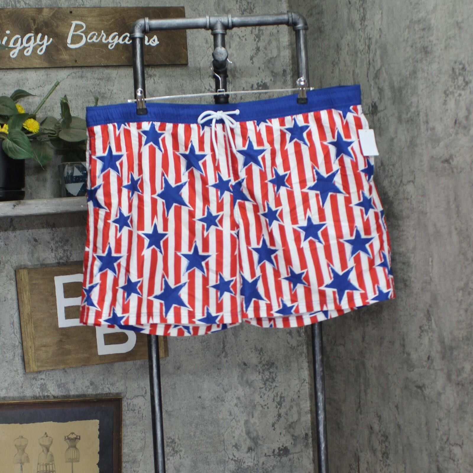 Mad Engine Nwt Mad Engine Americana Swim Shorts 89218265 Blue / Red Xl Size US 36 / EU 52 - 1 Thumbnail