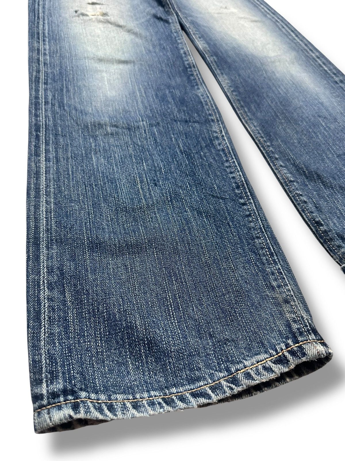 Edwin Vintage Insane Edwin 505z Orange Tab Selvedge Straight Jeans Size US 30 / EU 46 - 15 Thumbnail