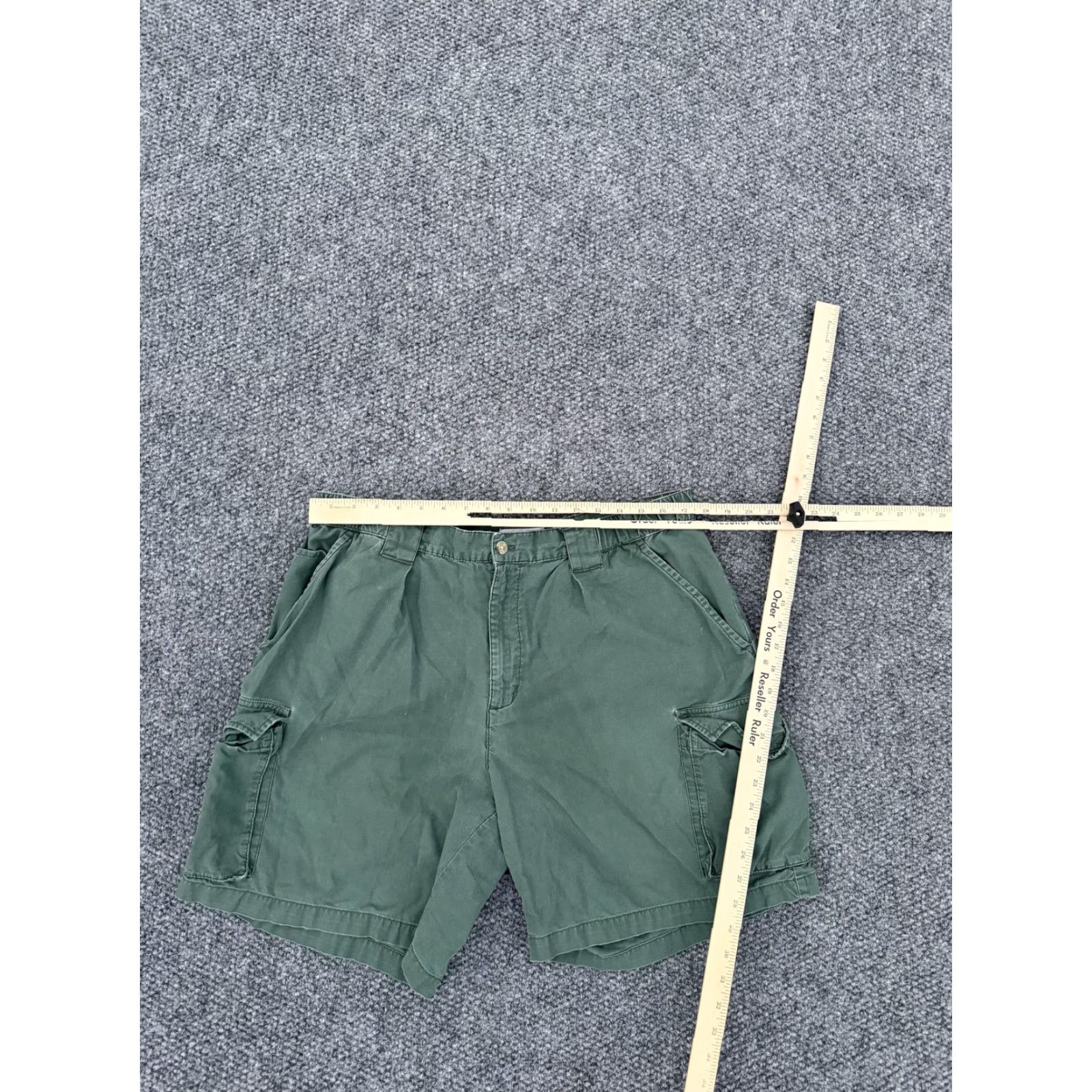 Vintage Columbia Cargo Shorts Mens 38 Green Cotton Elastic Waist Pockets Outdoor Casual (Cargo) Mens Size US 38 / EU 54 - 3 Thumbnail