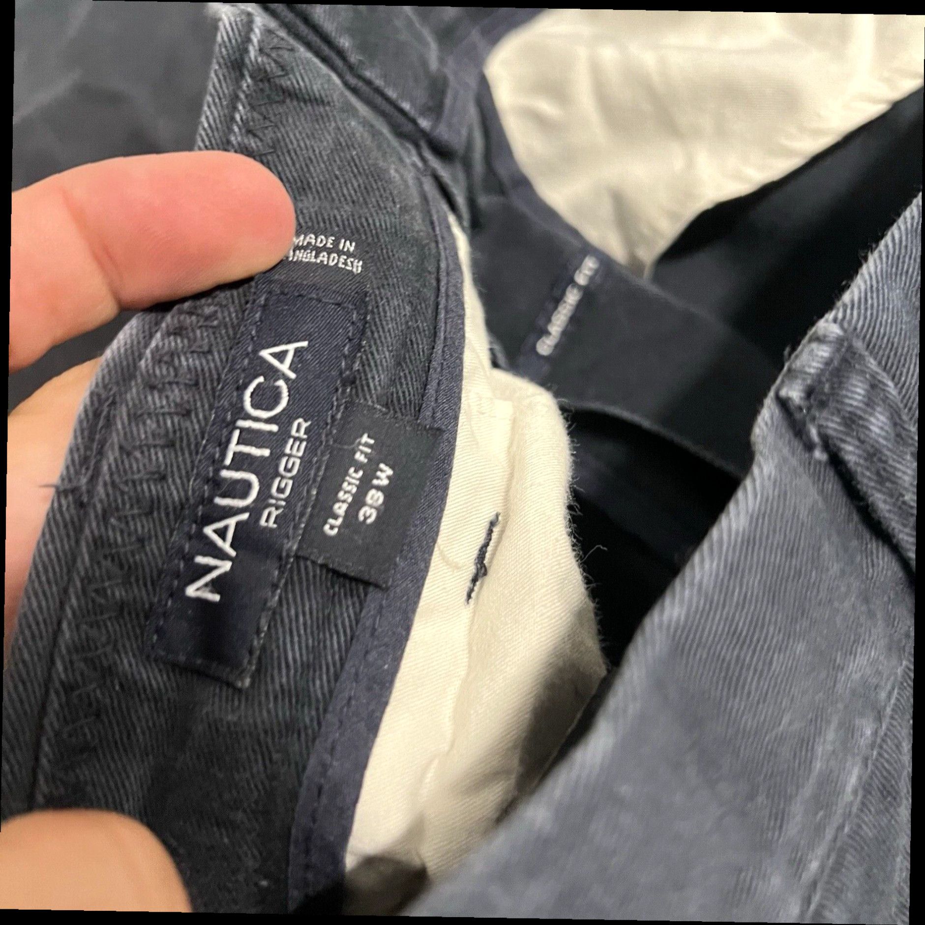 Nautica mens nautica cotton rigger shorts size 38w Navy Summer Outdoors Size US 38 / EU 54 - 4 Thumbnail