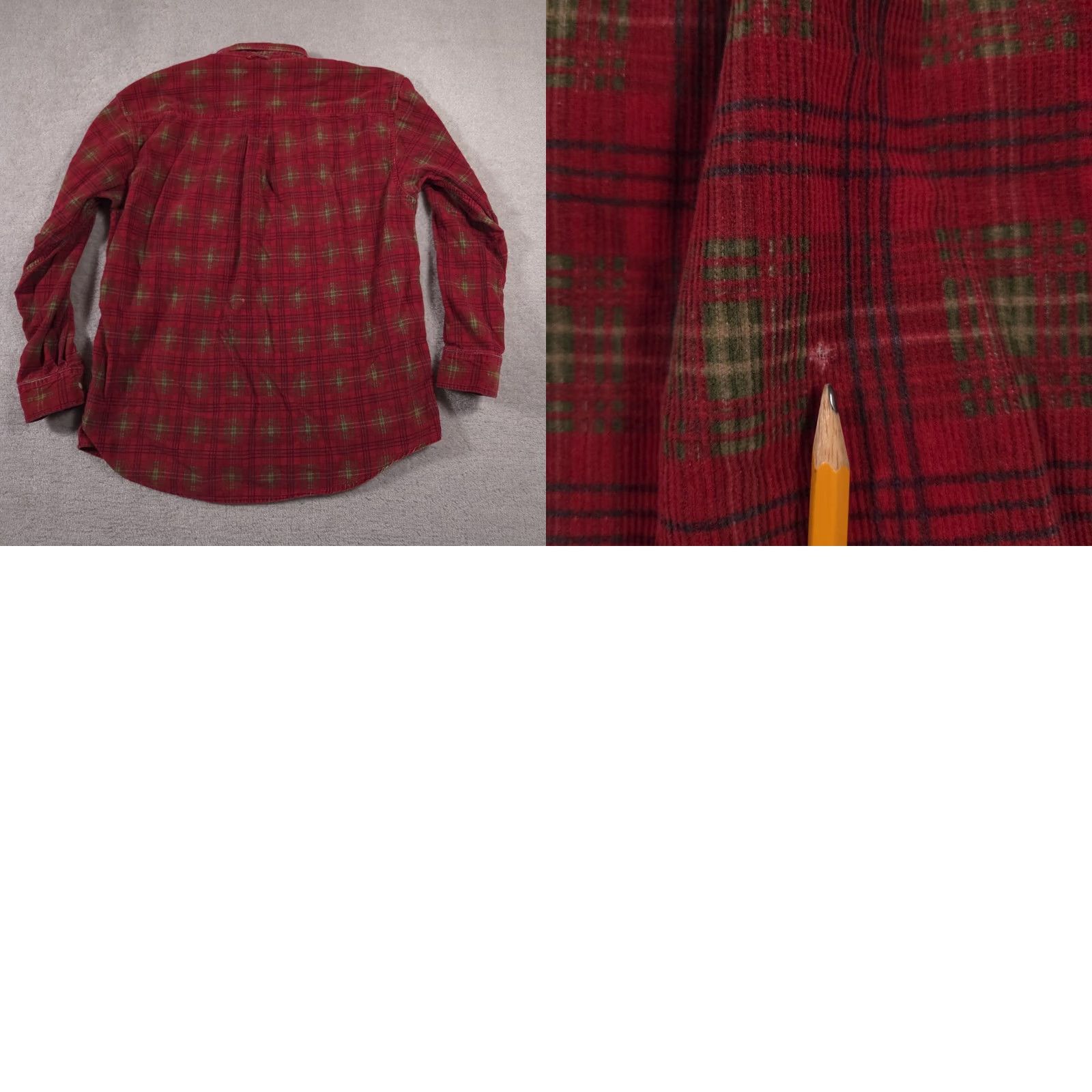 Timberland VINTAGE Timberland Shirt Mens Large Red Plaid Corduroy Button-Down 90s Weathergear Moderate Wear Mens Size US L / EU 52-54 / 3 - 9 Thumbnail