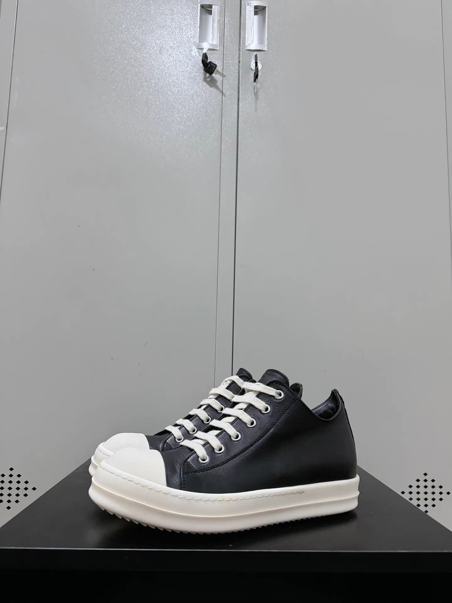 Rick Owens Rick Owens leather Converse high-top sneakers Size US 6 / EU 39 - 1 Thumbnail