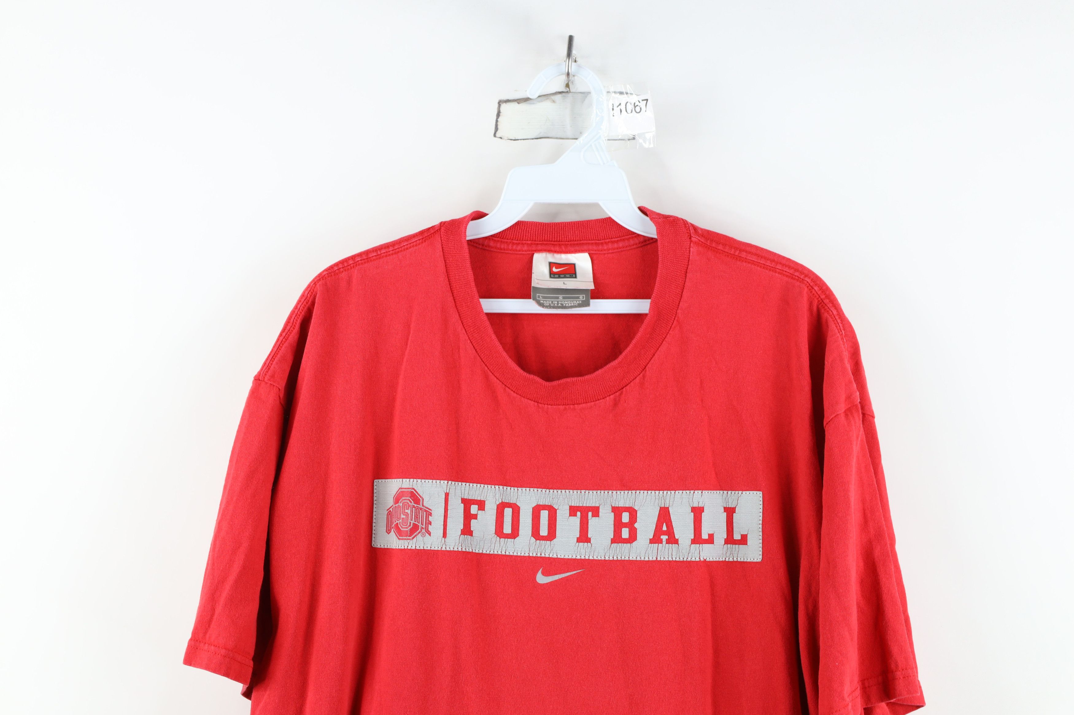 Nike Vintage Nike Swoosh Ohio State University Football T-Shirt Size US L / EU 52-54 / 3 - 2 Thumbnail