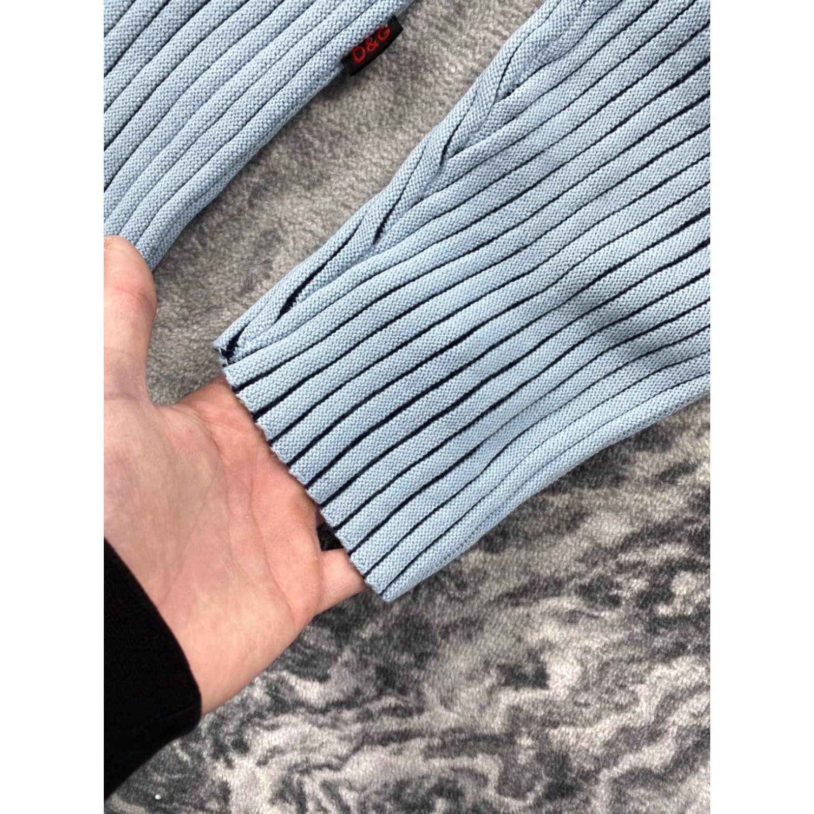 Dolce & Gabbana Dolce&Gabbana Sweater Knit Full Zip Men 2XL Blue Vintage No Ribbed 00s Y2K Logo Size US XXL / EU 58 / 5 - 3 Thumbnail