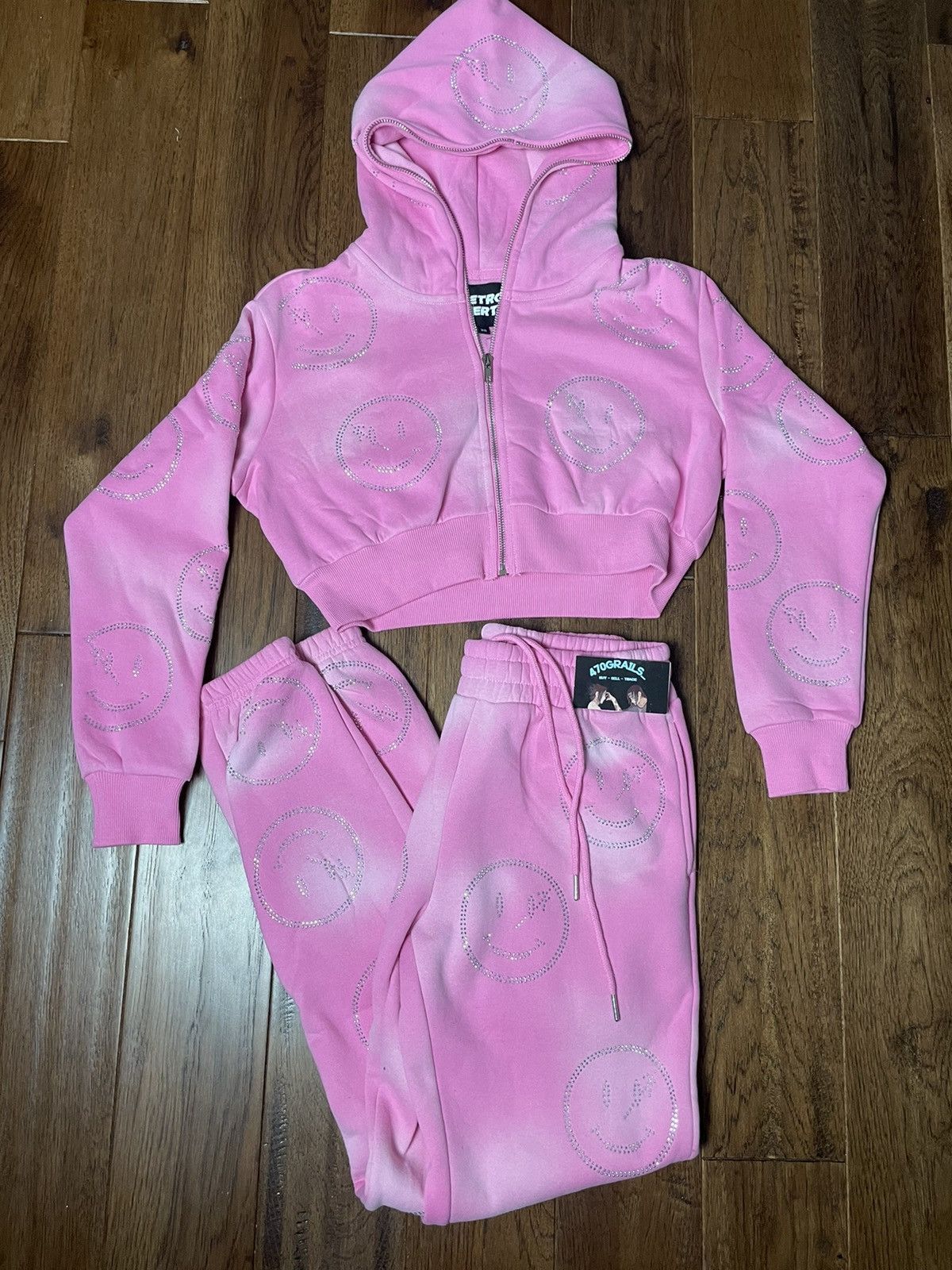RetroVert Pink Smiley Set-XS