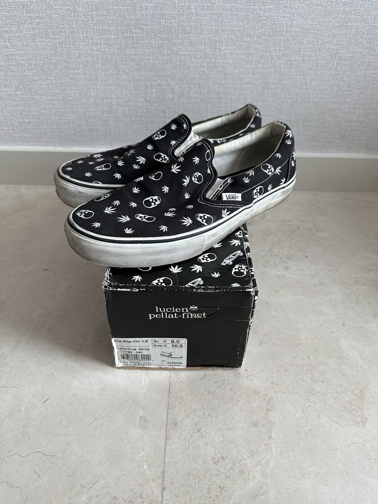 Vans Lucien Pellat-Finet Skull Marijuana Slip On Size US 9 / EU 42 - 1 Thumbnail