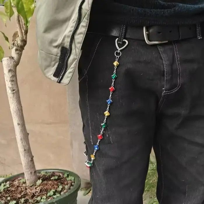 Jewelry Colorful Agate Rhineston Waist Pants Chain Size ONE SIZE - 7 Thumbnail