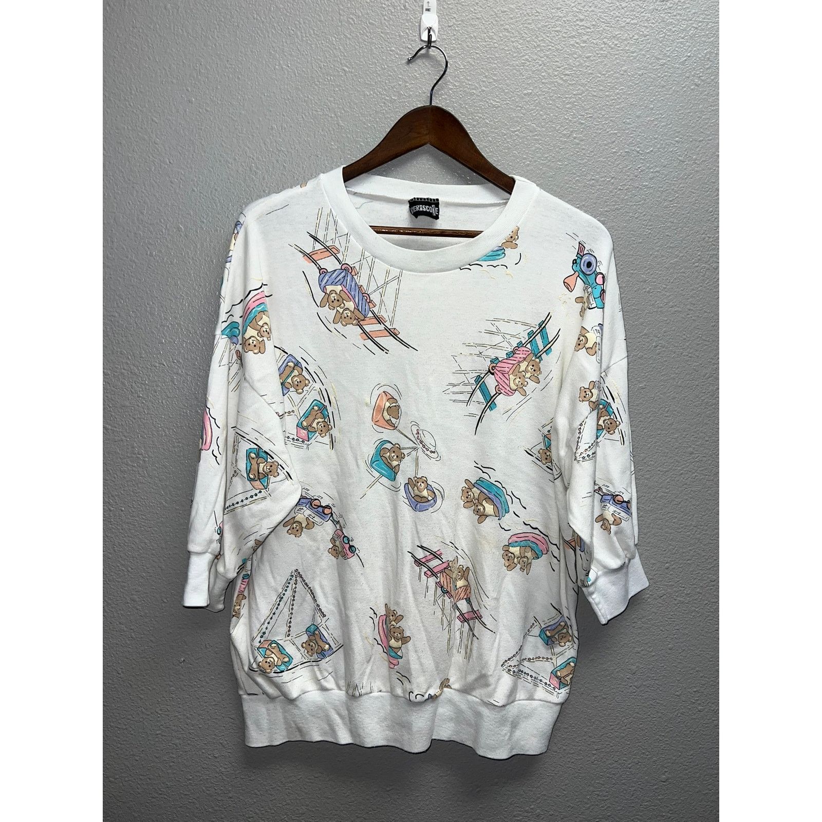 Vintage Vintage Teddy Bear Sweatshirt Periscope Crewneck XL 90s Size US XL / EU 56 / 4 - 1 Thumbnail