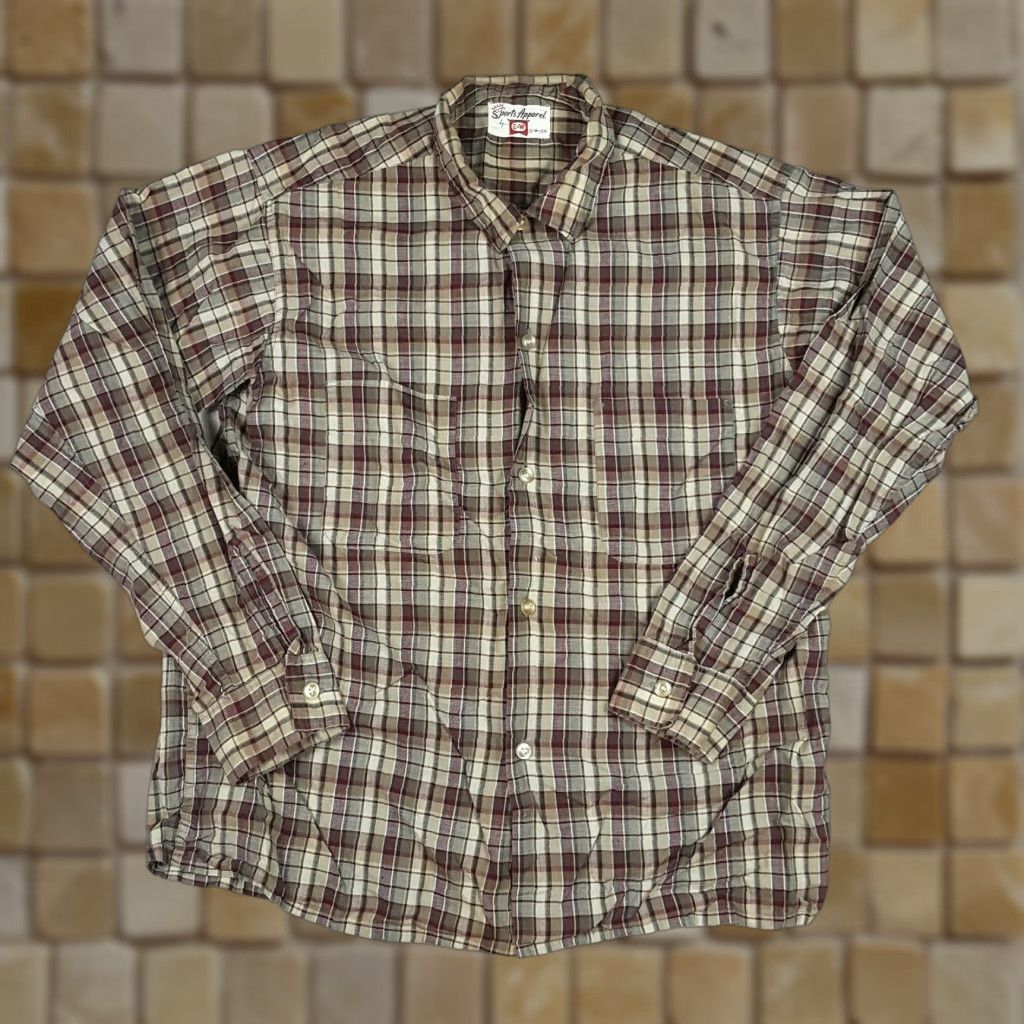 Etro VINTAGE E&W Flannel Shirt Men Medium Long Sleeve Plaid 70s 80s Retro Cotton Outdoor Winter Size US M / EU 48-50 / 2 - 1 Thumbnail