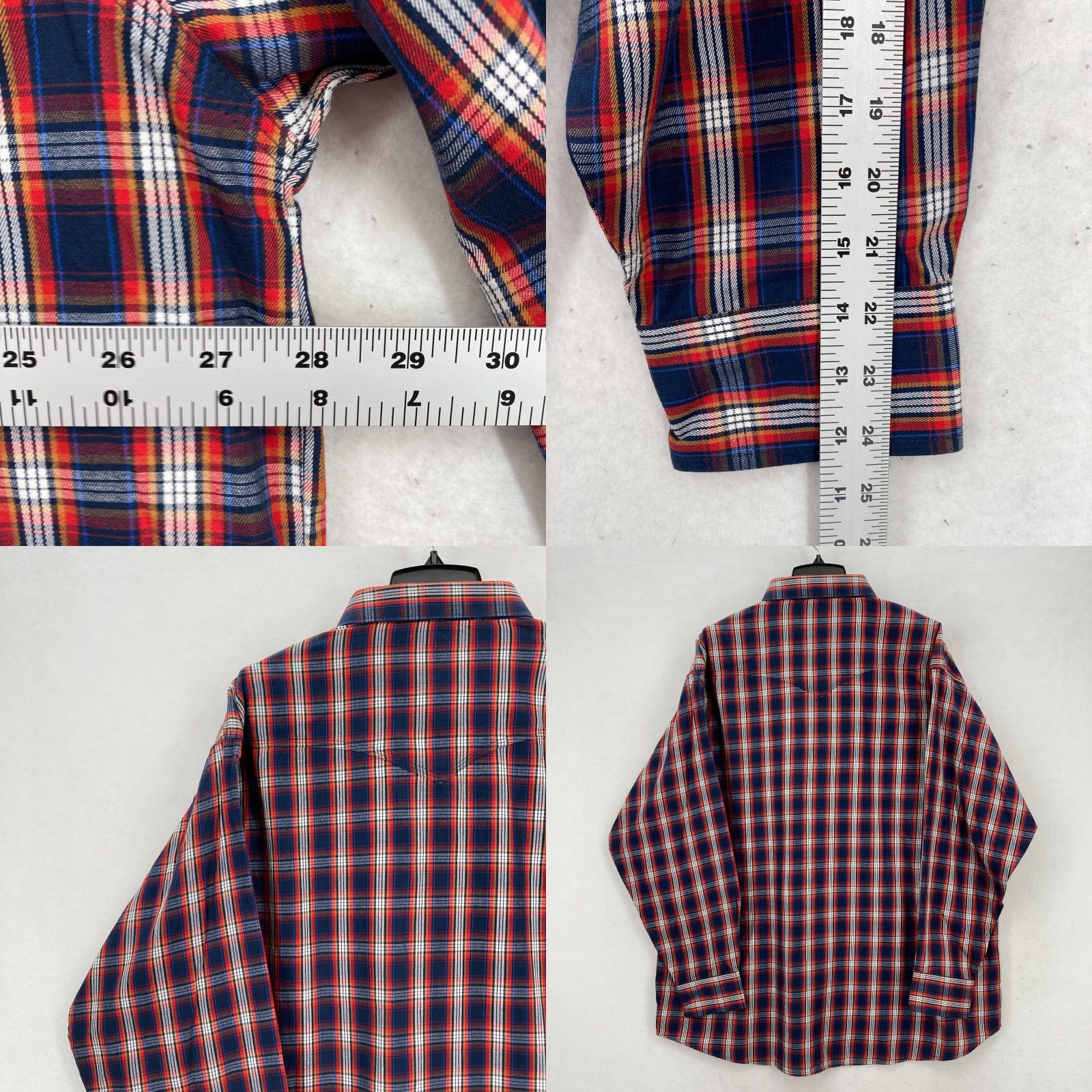 Wrangler Wrangler Button Down Western Shirt Mens 2XL Red Plaid Cowboy Rodeo NWT Size US XXL / EU 58 / 5 - 8 Thumbnail