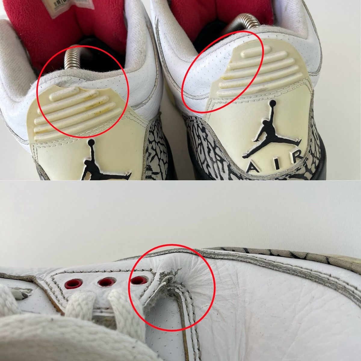 Jordan Brand Nike Air Jordan 3 Retro 2010 Hi-Top Shoes White Cement Rare Size US 8 / EU 41 - 13 Thumbnail