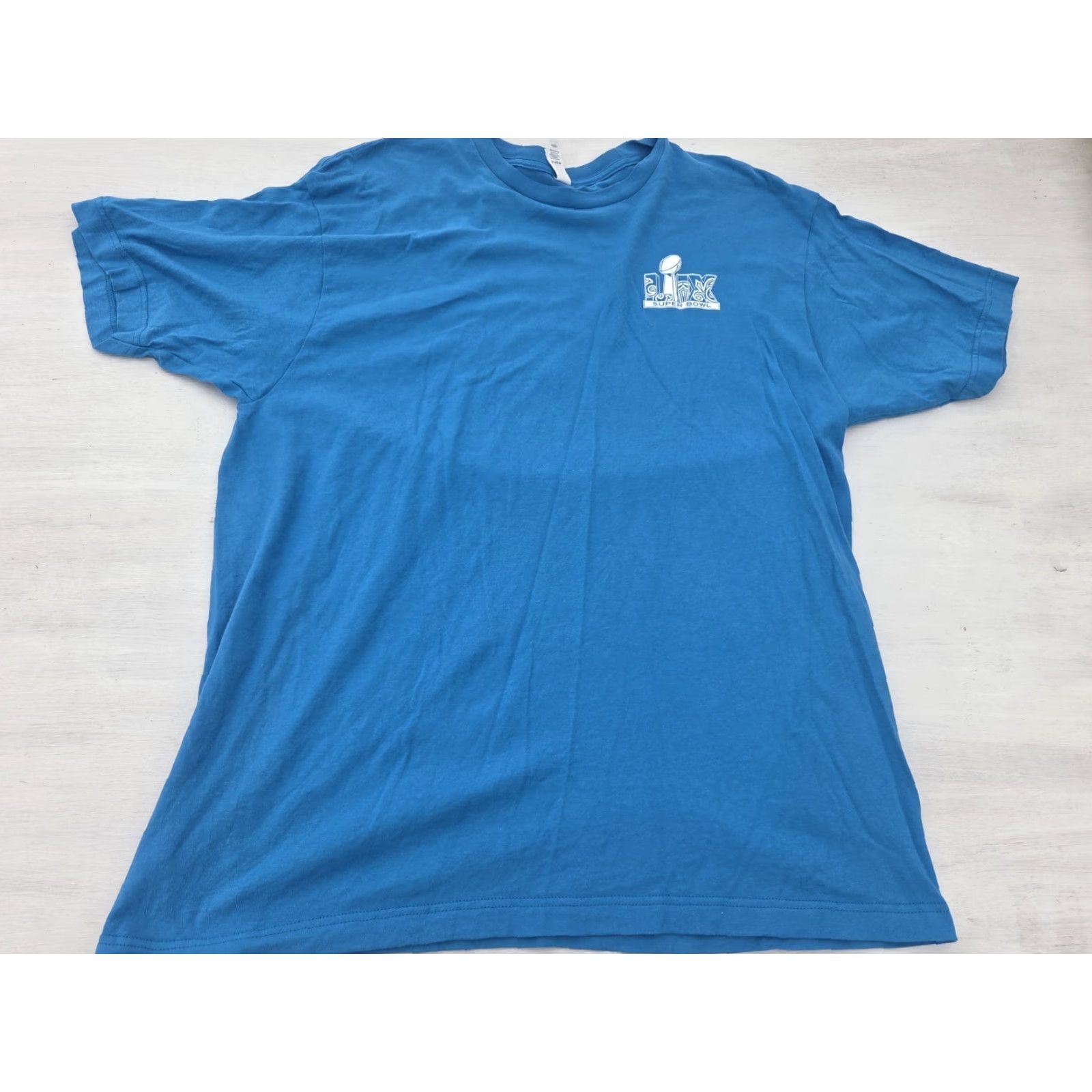 Tultex Super Bowl 2026 Bud Light Beer Sponsor T Shirt Mens XL Blue NFL Short Sleeve Tultex Crew Neck Solid Double-Sided Size US XL / EU 56 / 4 - 3 Thumbnail