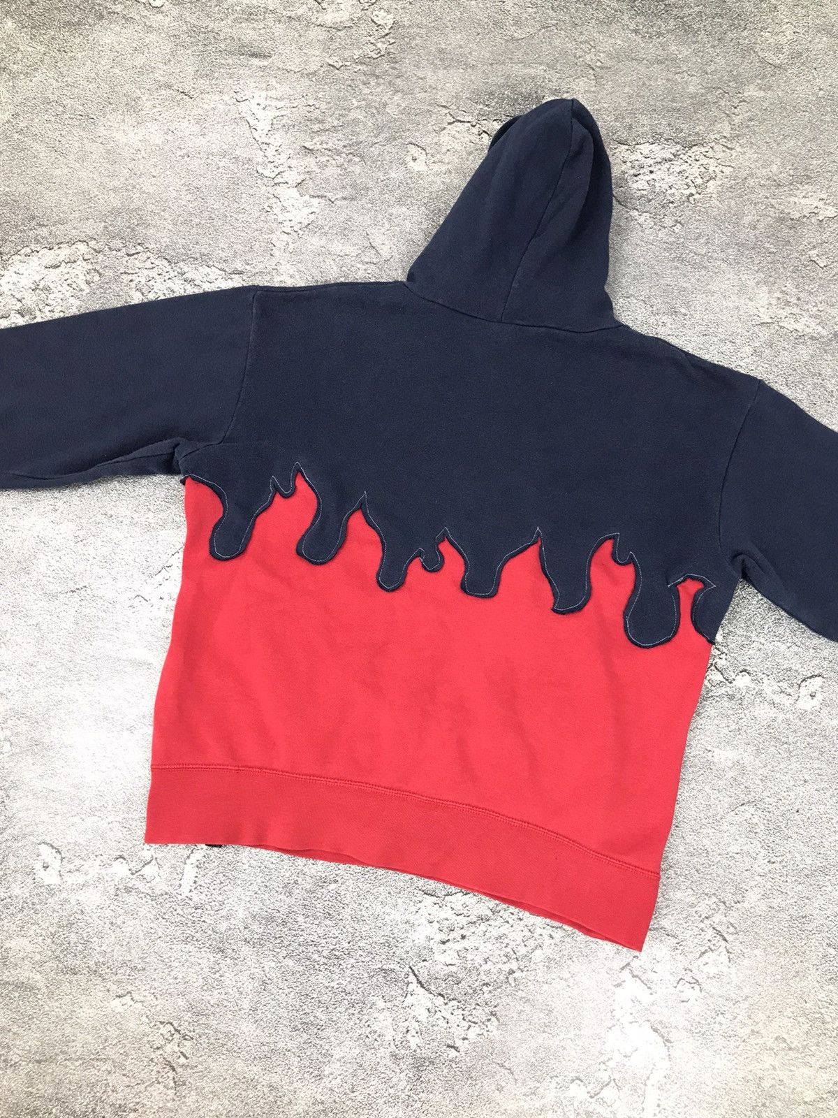Designer × Nike ♻️1 OF 1 NIKE VINTAGE CUSTOM HANDMADE RARE FLAME BOXY HOODIE🔥 Size S / US 4 / IT 40 - 7 Thumbnail