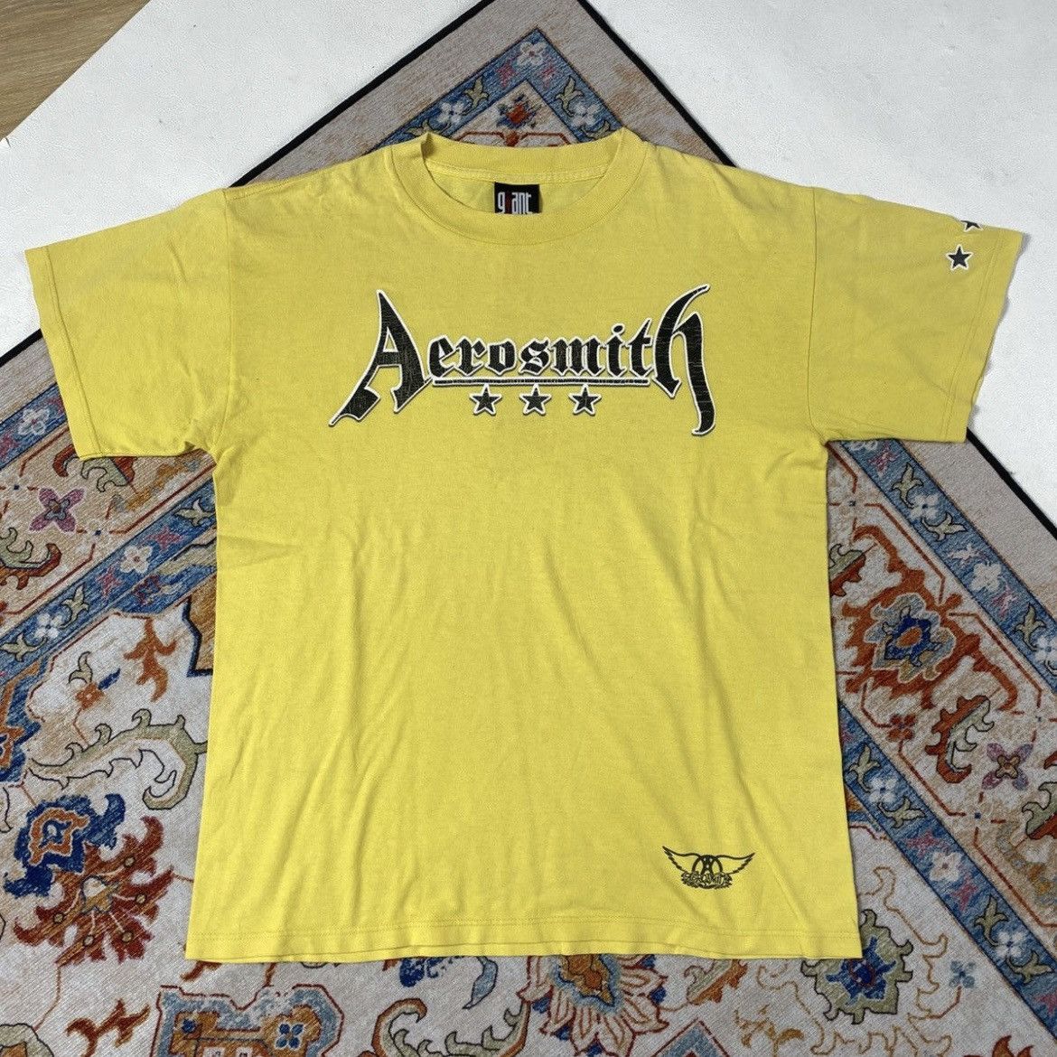4GSELLER Vintage aero smith yellow tshirt band Size US M / EU 48-50 / 2 - 1 Thumbnail