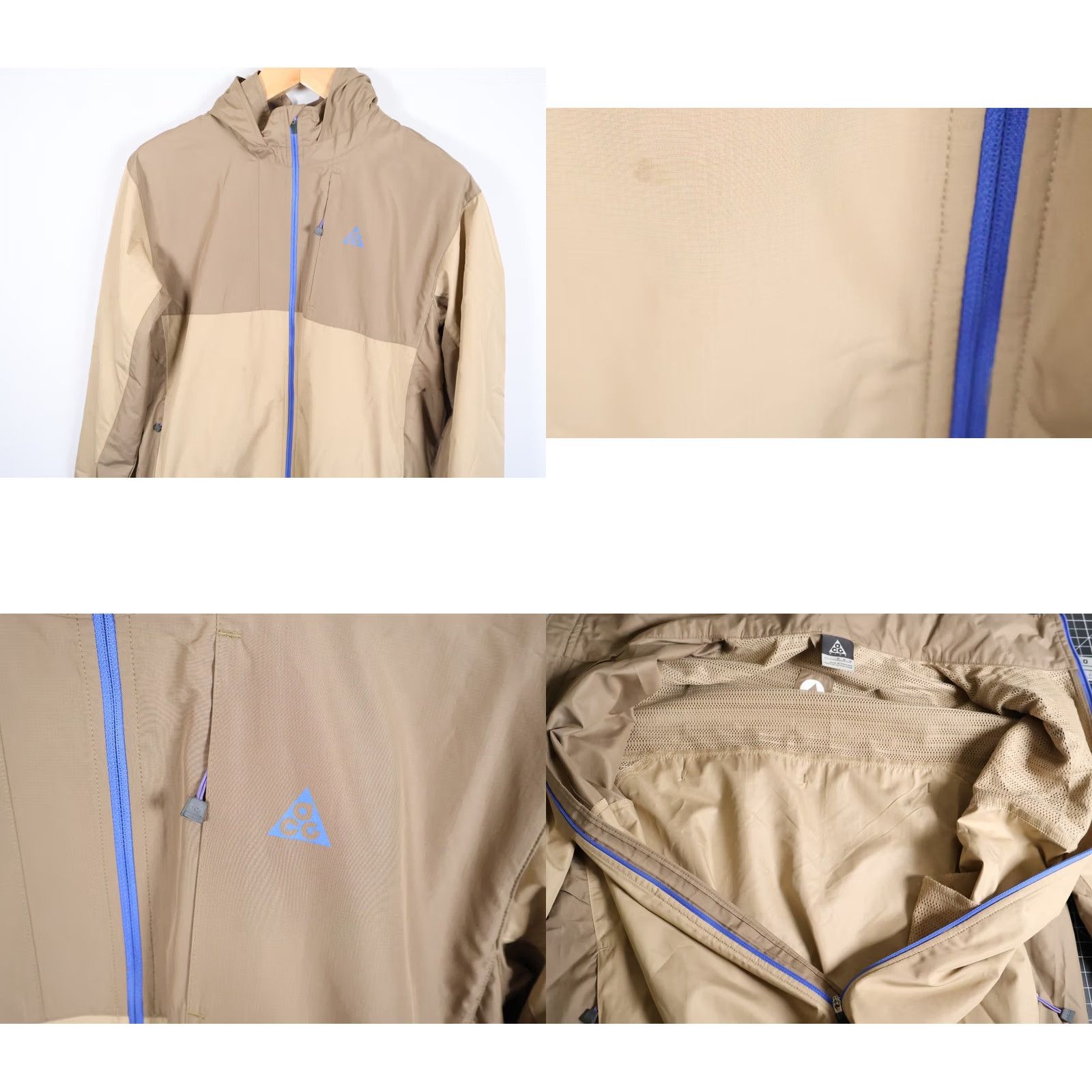 Nike ACG Nike ACG Windbreaker Jacket Men M Beige Hooded Full Zip High Neck Size US M / EU 48-50 / 2 - 9 Thumbnail