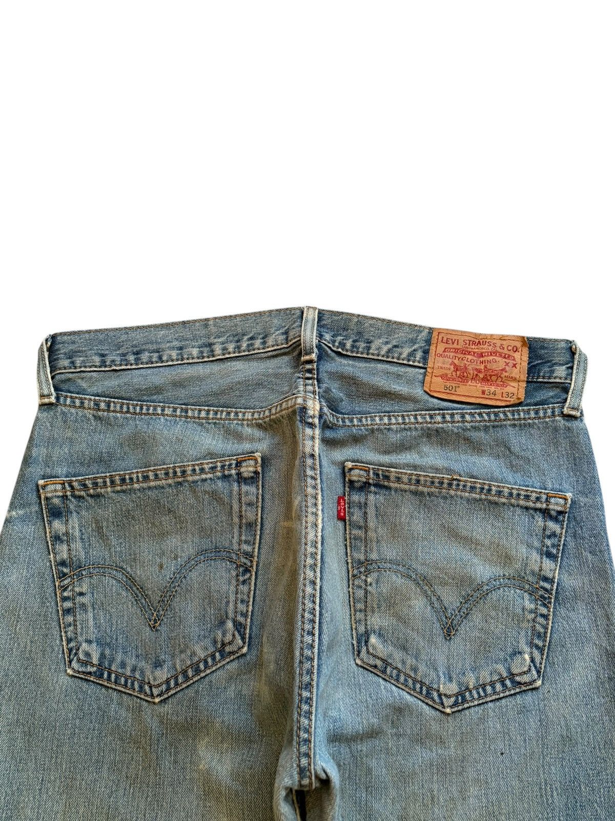 Levi's Vintage 90s Levis 501 Mud Wash Distressed Baggy Jeans Size US 34 / EU 50 - 8 Thumbnail