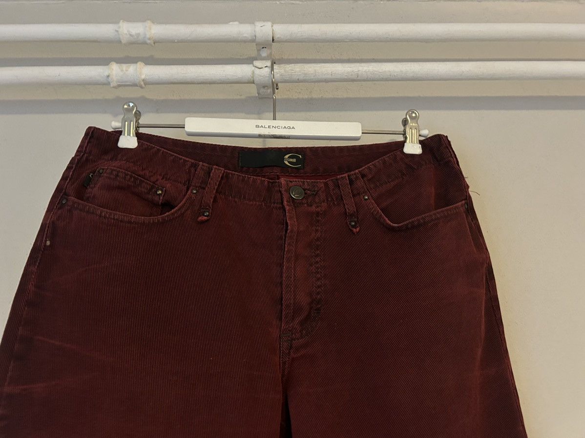 Just Cavalli Just Cavalli Distressed Burgundy Jeans Size US 32 / EU 48 - 2 Thumbnail