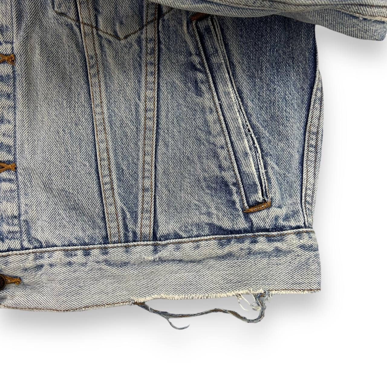 Vintage × Wrangler DaBomb🔥 Vintage Distressed Wrangler Denim Jacket Size US L / EU 52-54 / 3 - 5 Thumbnail