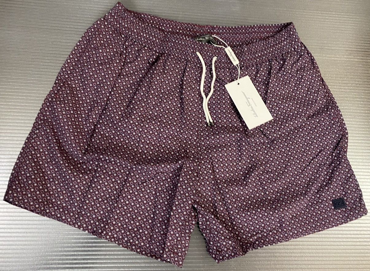 Salvatore Ferragamo Ferragamo 🇮🇹 Merlot Logo Techno swimsuit resort boxer 54 NEW Size US 38 / EU 54 - 1 Thumbnail