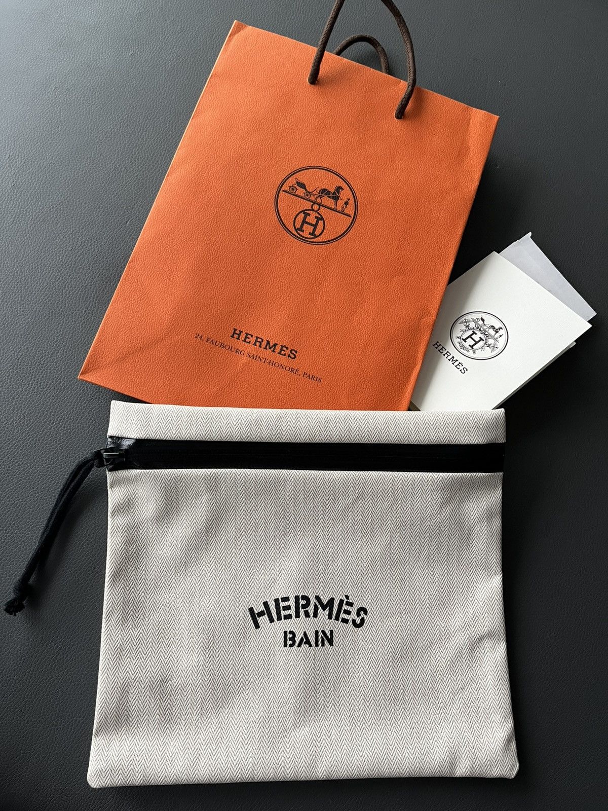 Hermes Limited Edition Hermes Logo Pouch Bag / Toilet Bag Size ONE SIZE - 1 Thumbnail