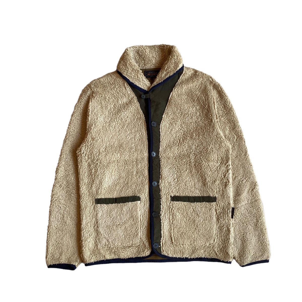 Beams Plus × Japanese Brand Beams+ Shawll Collar Fleece Jacket Size US L / EU 52-54 / 3 - 9 Thumbnail