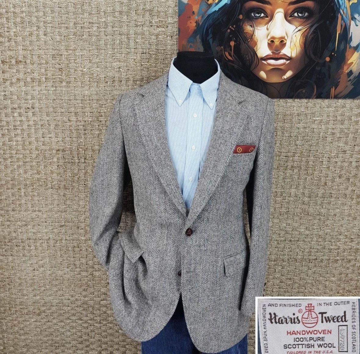 Harris Tweed Hunting Horn Harris Tweed Blazer Sport Coat Size 38L - 1 Thumbnail