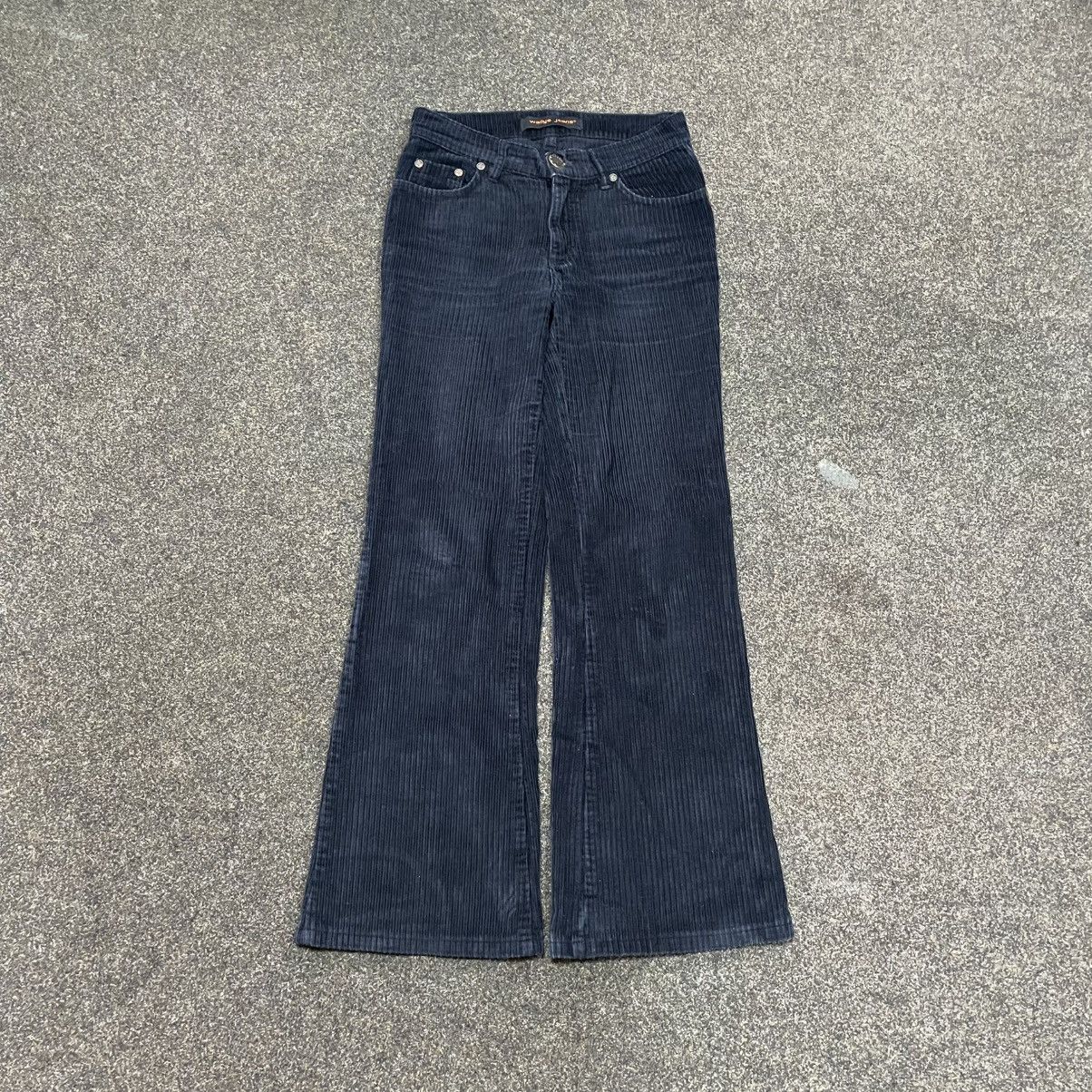 Vintage Y2K Vintage Dark Wash Flared Wide Leg Pants Streetwear 28 Size US 28 / EU 44 - 1 Thumbnail