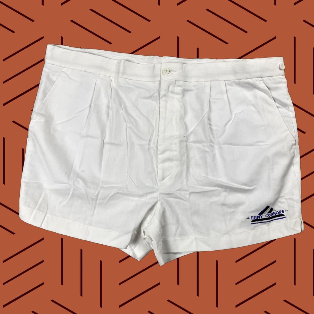 Vintage VINTAGE Jimmy Connors Shorts POLYCOTTON Herringbone 3" Inseam 42 White Mens Regular 42 Tennis Yacht Sailing Theme Size US 42 / EU 58 - 1 Thumbnail