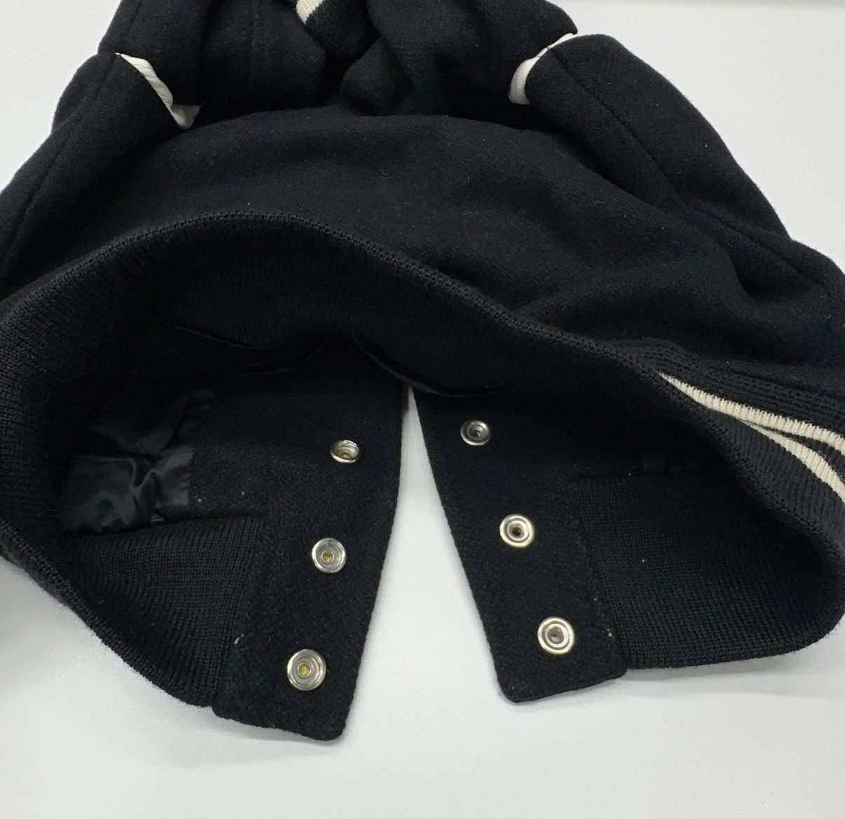 Saint Laurent Paris Saint Laurent black wool varsity jacket Size XXS / US 00 / IT 34 - 5 Thumbnail